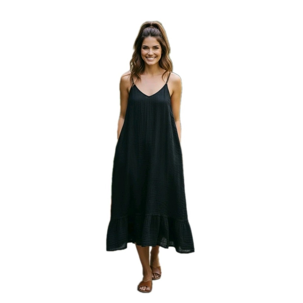 Manta del Lago Hand Embroidered Made In Mexico 100% CTN Boho Chic Resortwear L